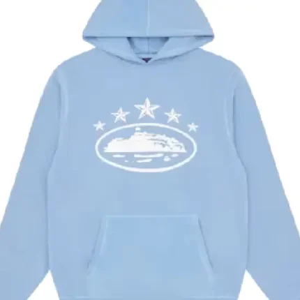 Corteiz 5 Starz Alcatraz Hoodie Baby Blue