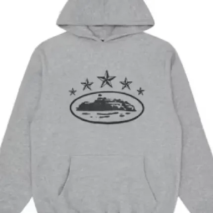 Corteiz 5 Starz Alcatraz Hoodie Grey