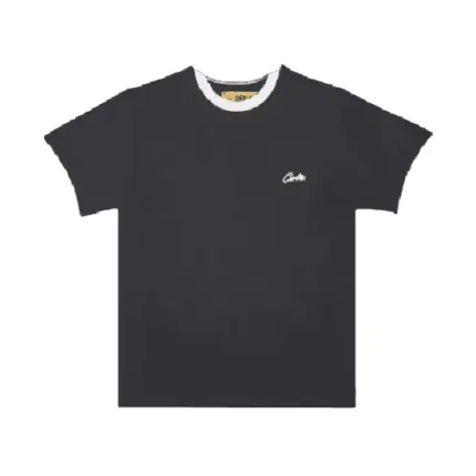 Corteiz Black Ribbed T-Shirt