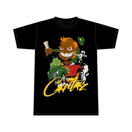 Corteiz Leprechaun 420 T-Shirt Black